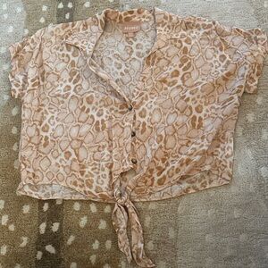 Show Me Your Mumu - Women's Tan Leopard Print Top